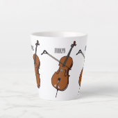 Cello-afbeelding cartoon latte mok (Voorkant)