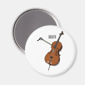 Cello-afbeelding cartoon magneet (Voorkant / Achterkant)
