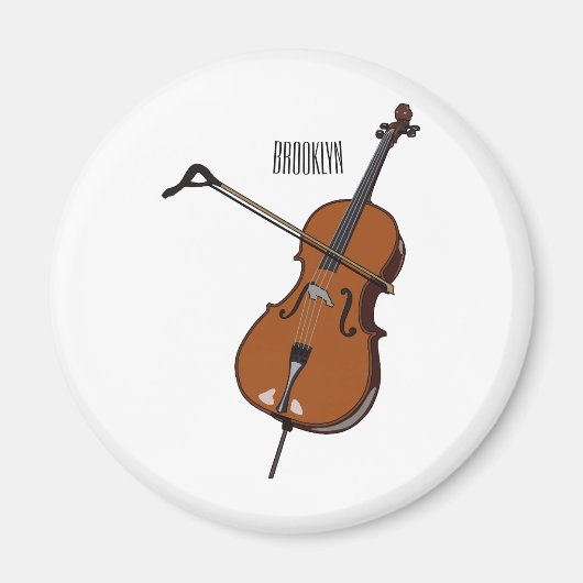 Cello-afbeelding cartoon magneet (Voorkant)
