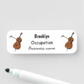 Cello-afbeelding cartoon naamplaatje (In situ)