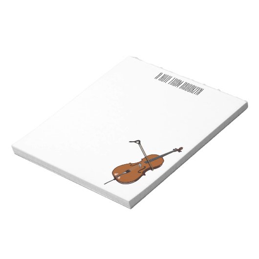 Cello-afbeelding cartoon notitieblok (Linkerzijde)