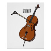 Cello-afbeelding cartoon perfect poster (Voorkant)