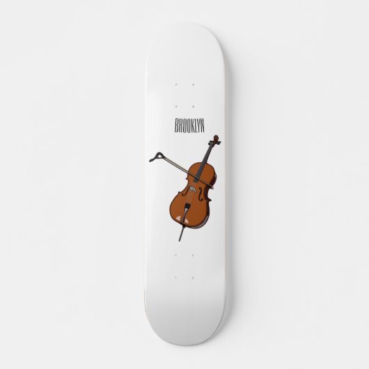 Cello-afbeelding cartoon persoonlijk skateboard (Voorkant)