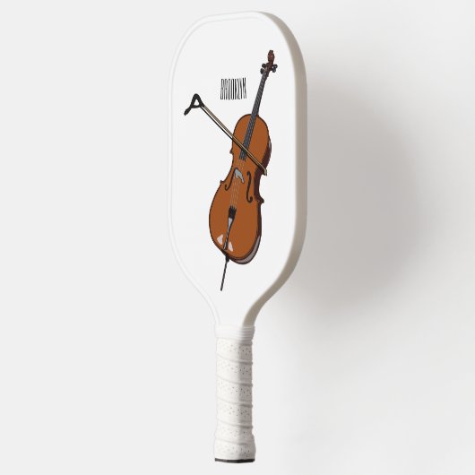 Cello-afbeelding cartoon pickleball paddle (Links)