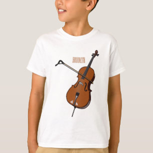 Cello-afbeelding cartoon t-shirt