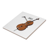 Cello-afbeelding cartoon tegeltje (Zijkant)