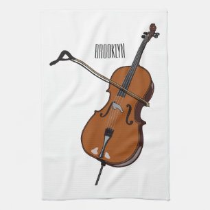 Cello-afbeelding cartoon theedoek