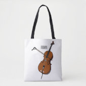 Cello-afbeelding cartoon tote bag (Voorkant)