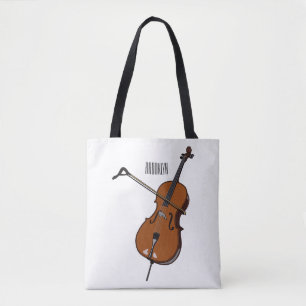 Cello-afbeelding cartoon tote bag