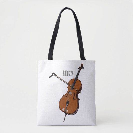 Cello-afbeelding cartoon tote bag (Voorkant)
