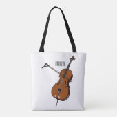 Cello-afbeelding cartoon tote bag (Achterkant)