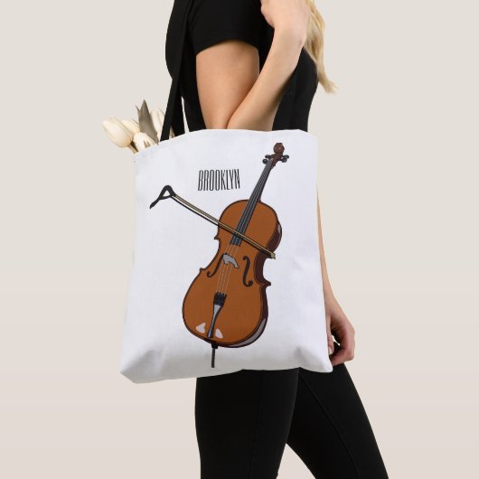 Cello-afbeelding cartoon tote bag (Dichtbij)