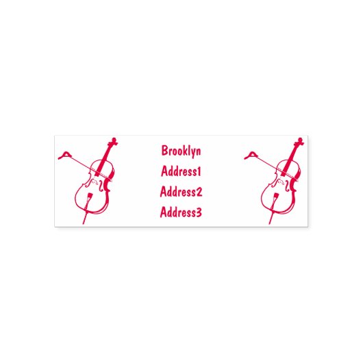 Cello-afbeelding cartoon  zelfinktende stempel (Design)
