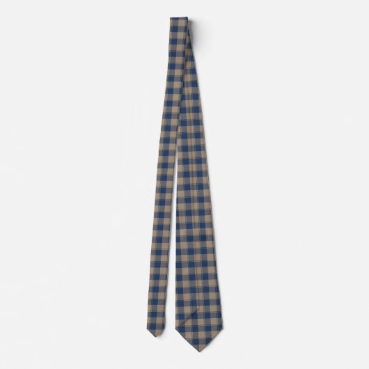 Cello and Donkey Brown Plaid Neck Tie Stropdas (Achterkant)
