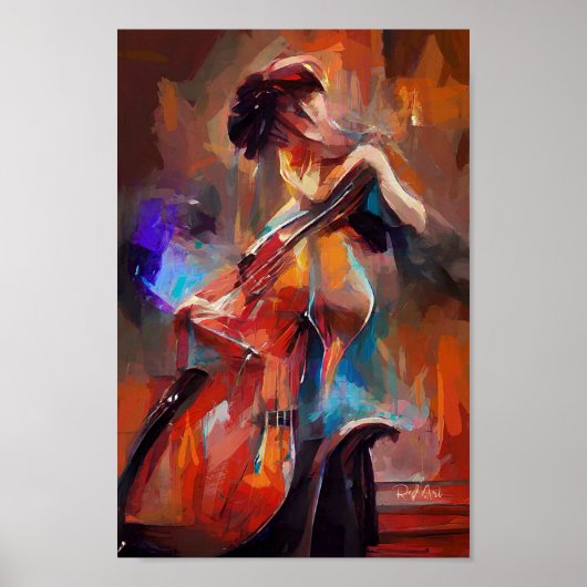 cello art poster (Voorkant)