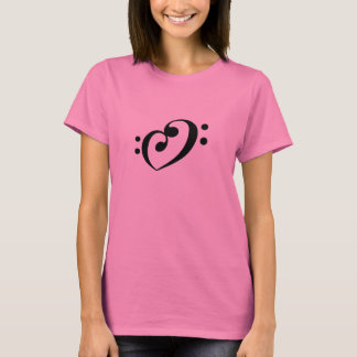 cello bass cleard love t-shirt
