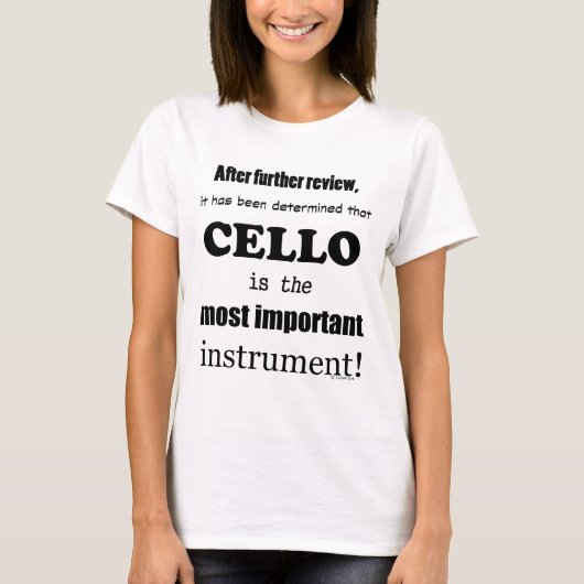 Cello Belangrijkste instrument T-shirt (Voorkant)