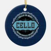 Cello Best Music Note Circle Keramisch Ornament (Voorkant)