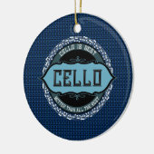 Cello Best Music Note Circle Keramisch Ornament (Links)