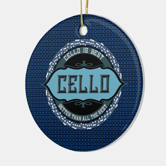 Cello Best Music Note Circle Keramisch Ornament (Links)