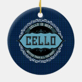 Cello Best Music Note Circle Keramisch Ornament (Achterkant)