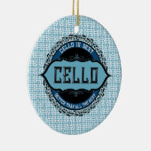 Cello Best Music Note Circle Keramisch Ornament (Rechts)