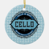 Cello Best Music Note Circle Keramisch Ornament (Voorkant)