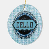 Cello Best Music Note Circle Keramisch Ornament (Links)