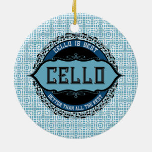 Cello Best Music Note Circle Keramisch Ornament