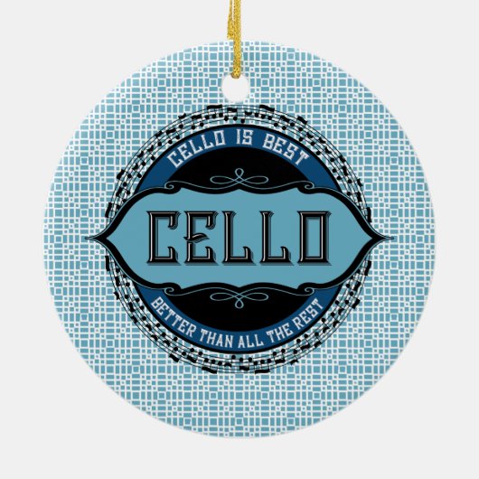 Cello Best Music Note Circle Keramisch Ornament (Achterkant)