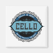 Cello Best Music Note Circle Magneet (Voorkant)