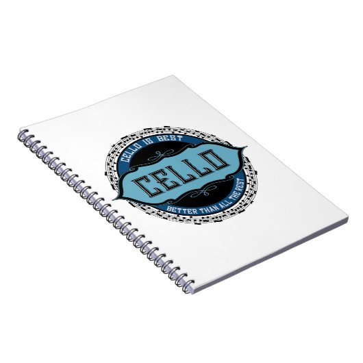 Cello Best Music Note Circle Notitieboek (Rechterzijde)