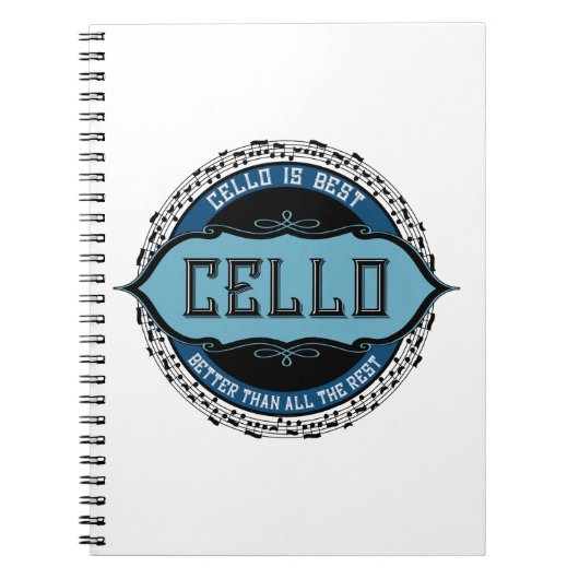 Cello Best Music Note Circle Notitieboek (Voorkant)