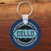 Cello Best Music Note Circle Sleutelhanger (Voorkant)