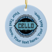  cello beste muziek notitie cirkel keramisch ornament (Voorkant)