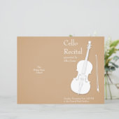 Cello & Bow gevouwen concertprogramma (Staand voorkant)