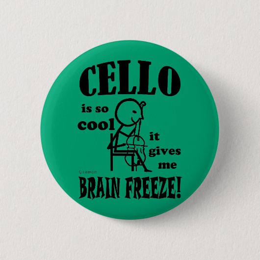 Cello, Brain Freeze Ronde Button 5,7 Cm (Voorkant)