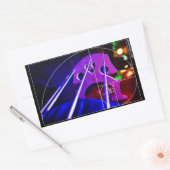 cello brug en snaren met Fibonacci spiraal Rechthoekige Sticker (Envelop)