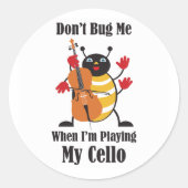 Cello Bug Ronde Sticker (Voorkant)