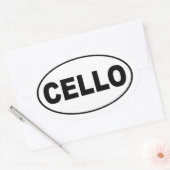 Cello Bumpersticker Ovale Sticker (Envelop)