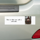 cello cake bumpersticker (Op auto)