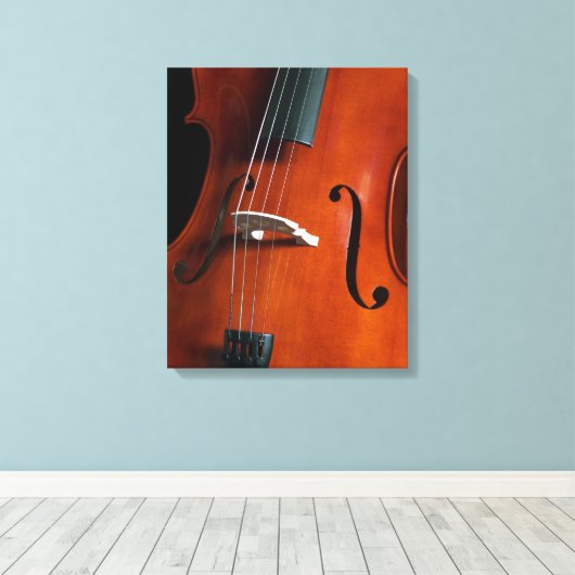 cello canvas afdruk (Insitu (Houten vloer))
