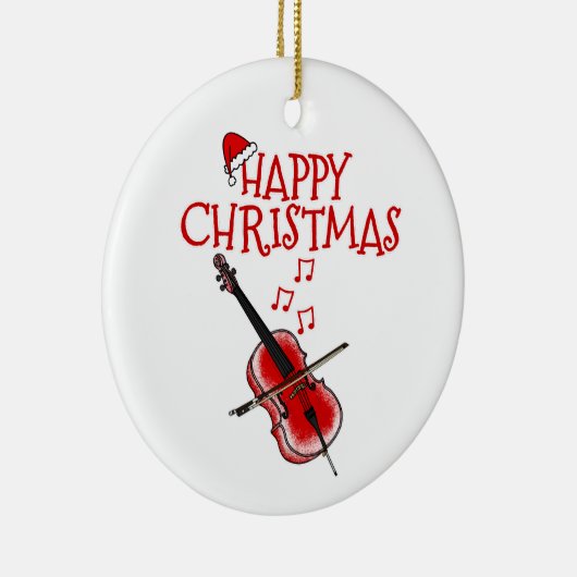 Cello Cellist String Muzikant Kerst Ornament (Rechts)