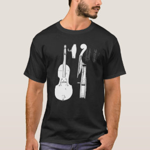Cello Cellists Jazz Band Art Rock en Roll Music V T-shirt