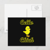 Cello Chick Briefkaart (Voorkant / Achterkant)
