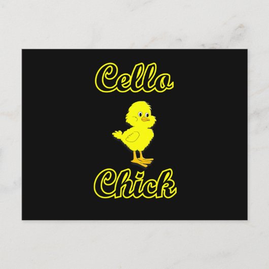 Cello Chick Briefkaart (Voorkant)