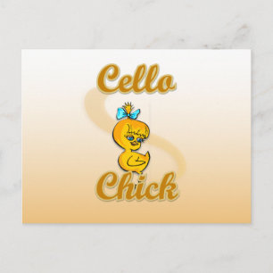 Cello Chick Briefkaart