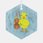 Cello Chick Glas Ornament (Voorkant)