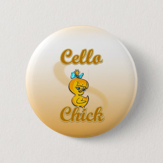 Cello Chick Ronde Button 5,7 Cm (Voorkant)