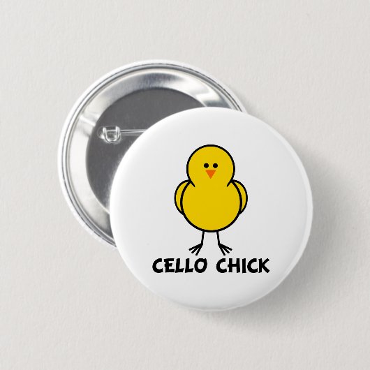 Cello Chick Ronde Button 5,7 Cm (Voorkant /achterkant)
